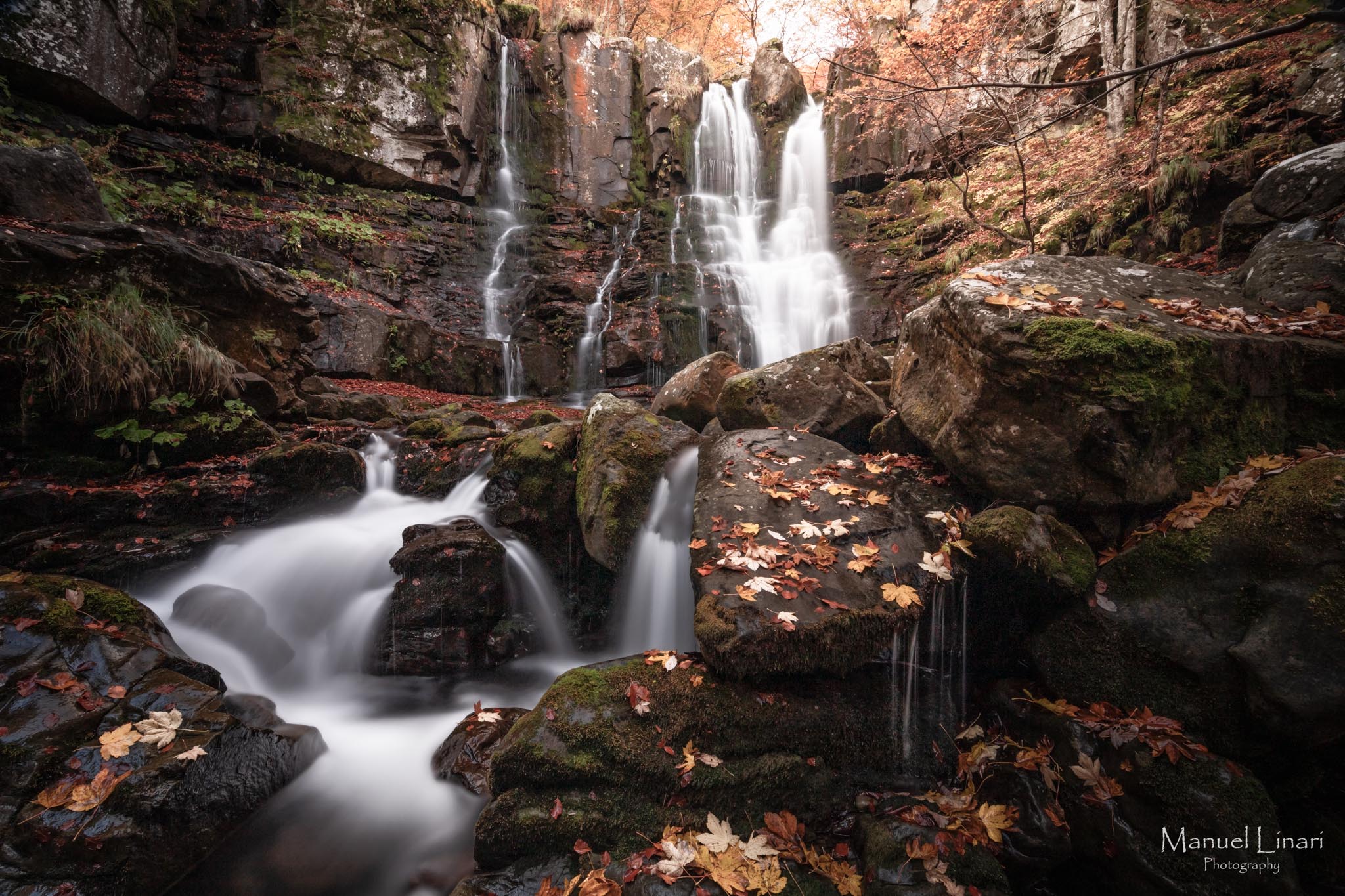 La Cascata Incantata, uno dei salti principali del Dardagna, fotografata da Manuel Linari