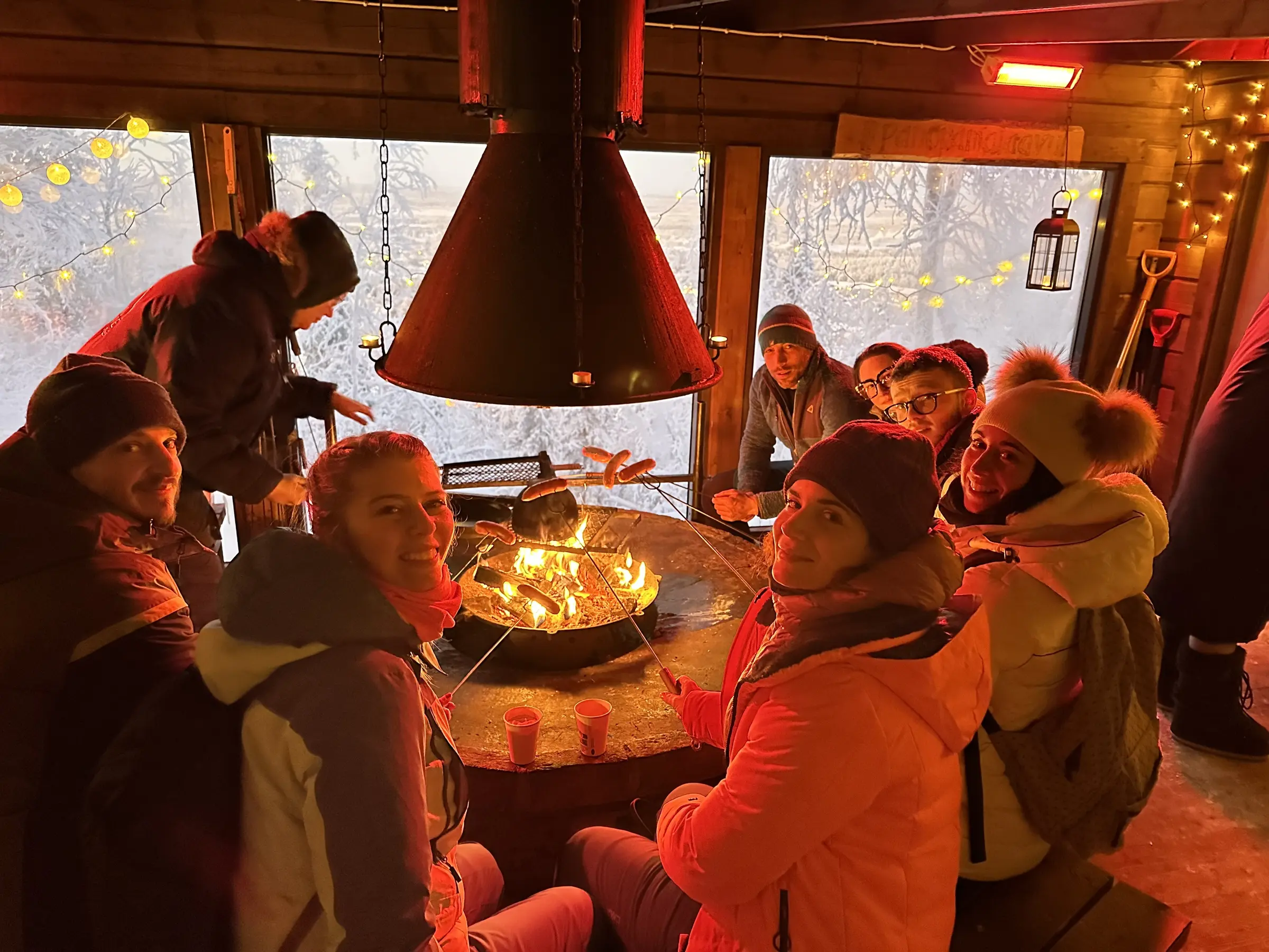 Momento condiviso nel cottage in Lapponia