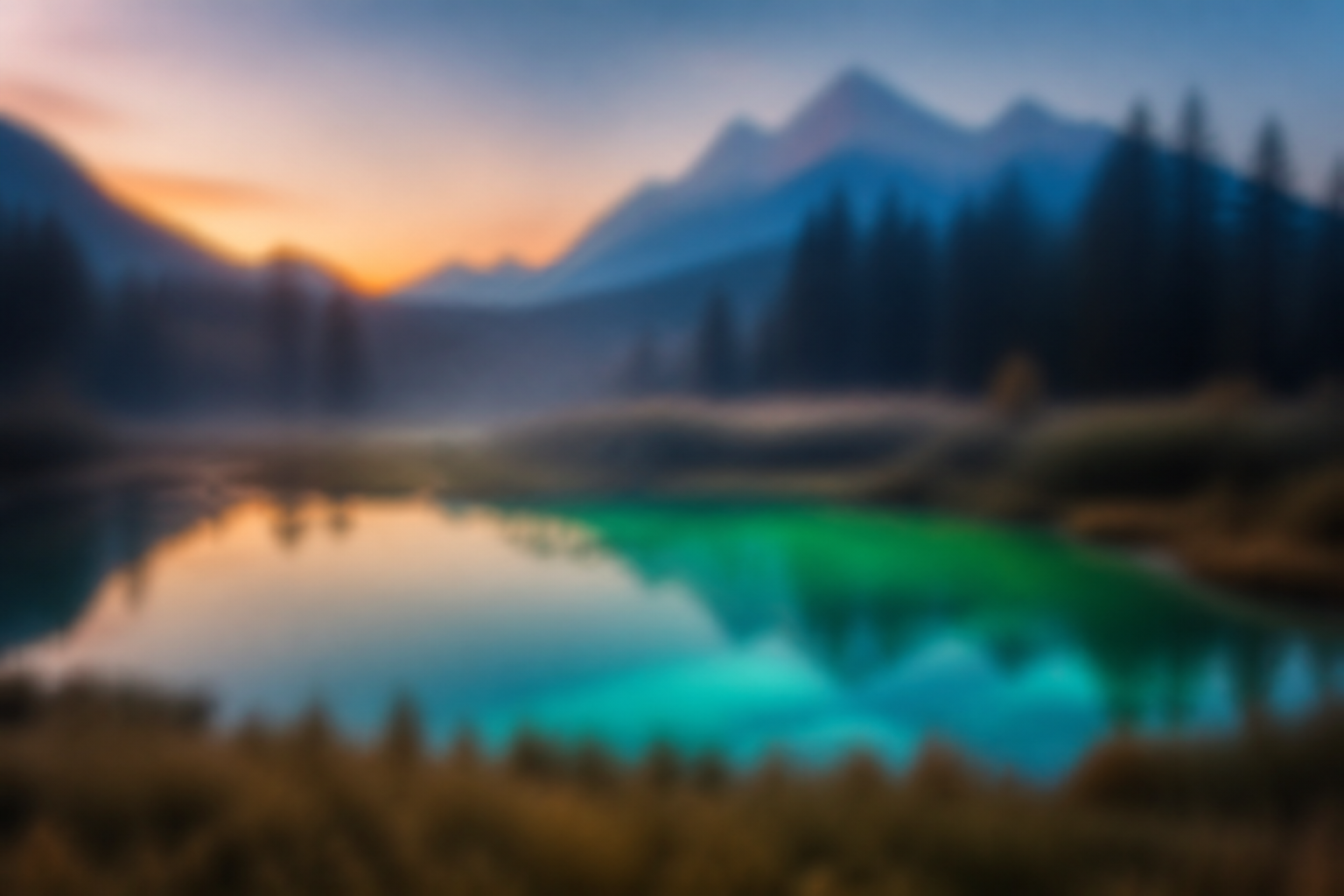 Intentionally blurred preview of the Zelenci springs